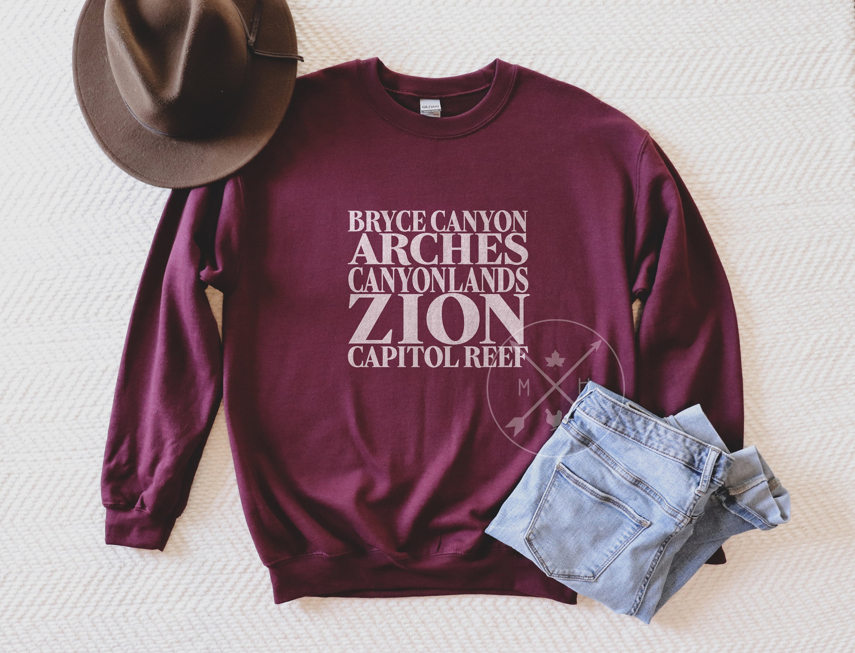 Utah National Park Sweatshirt | Us Parks Crewneck Outdoor Hiking Mountains Adventure Shirt, Adventure, Zion, Bryce, Arches Gift