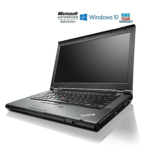 Lenovo ThinkPad T430 14" Laptop, Intel Core i5 2.6GHz, 8GB RAM, 120GB Solid State Hard Drive, Windows 10 Pro, Refurbished