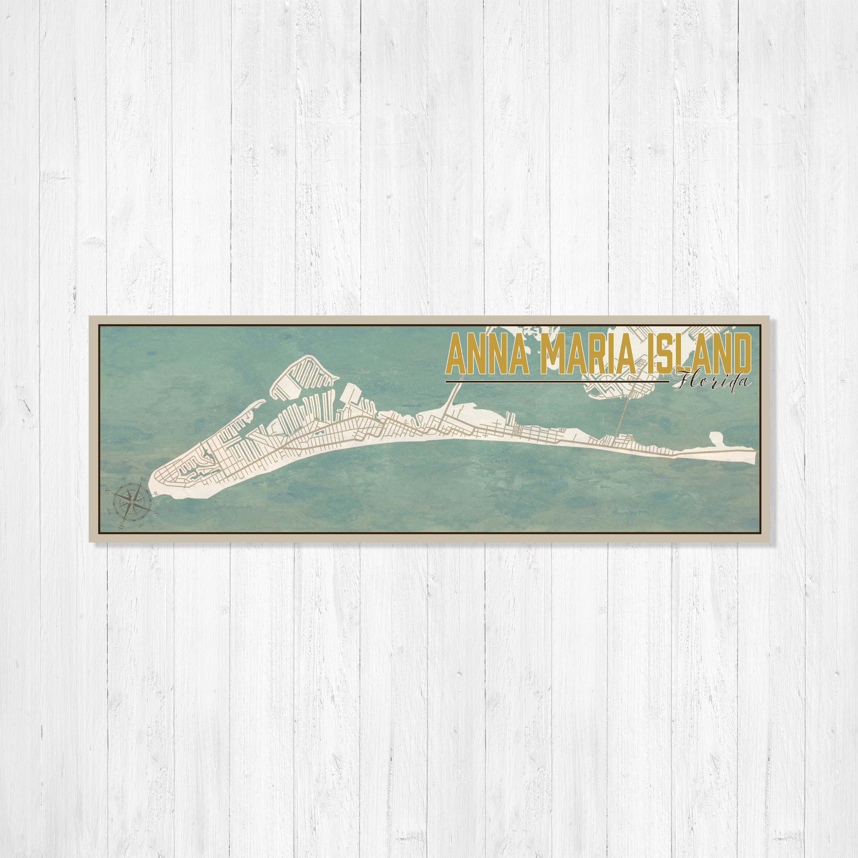 Anna Maria Island Florida Nautical Map | Canvas Of Printed Marketplace