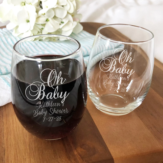 Engraved Barware 460ml Stemless Wine Glasses