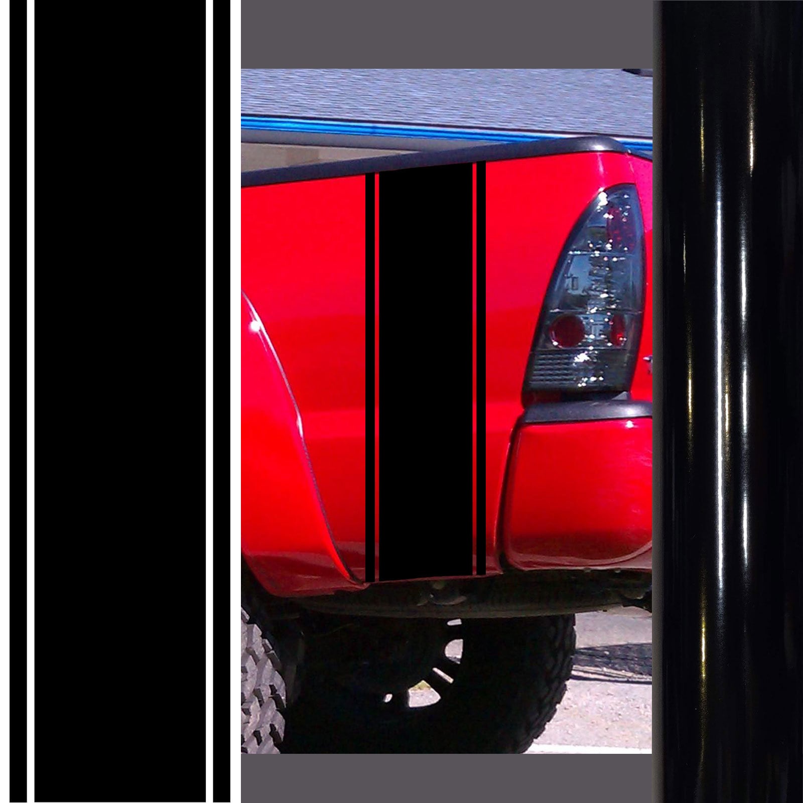 2 Base Rear Bed Vinyl Decals For Dodge Ram Ford Toyota Or Any Other Pickup Truck