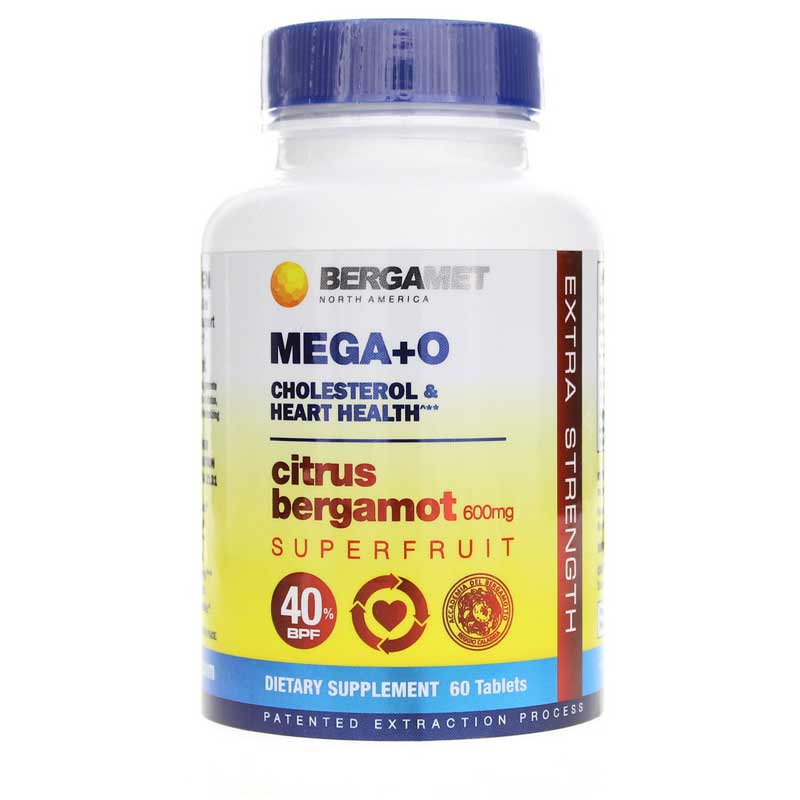 BergaMet Mega-O Citrus Bergamot 600 Mg 60 Tablets