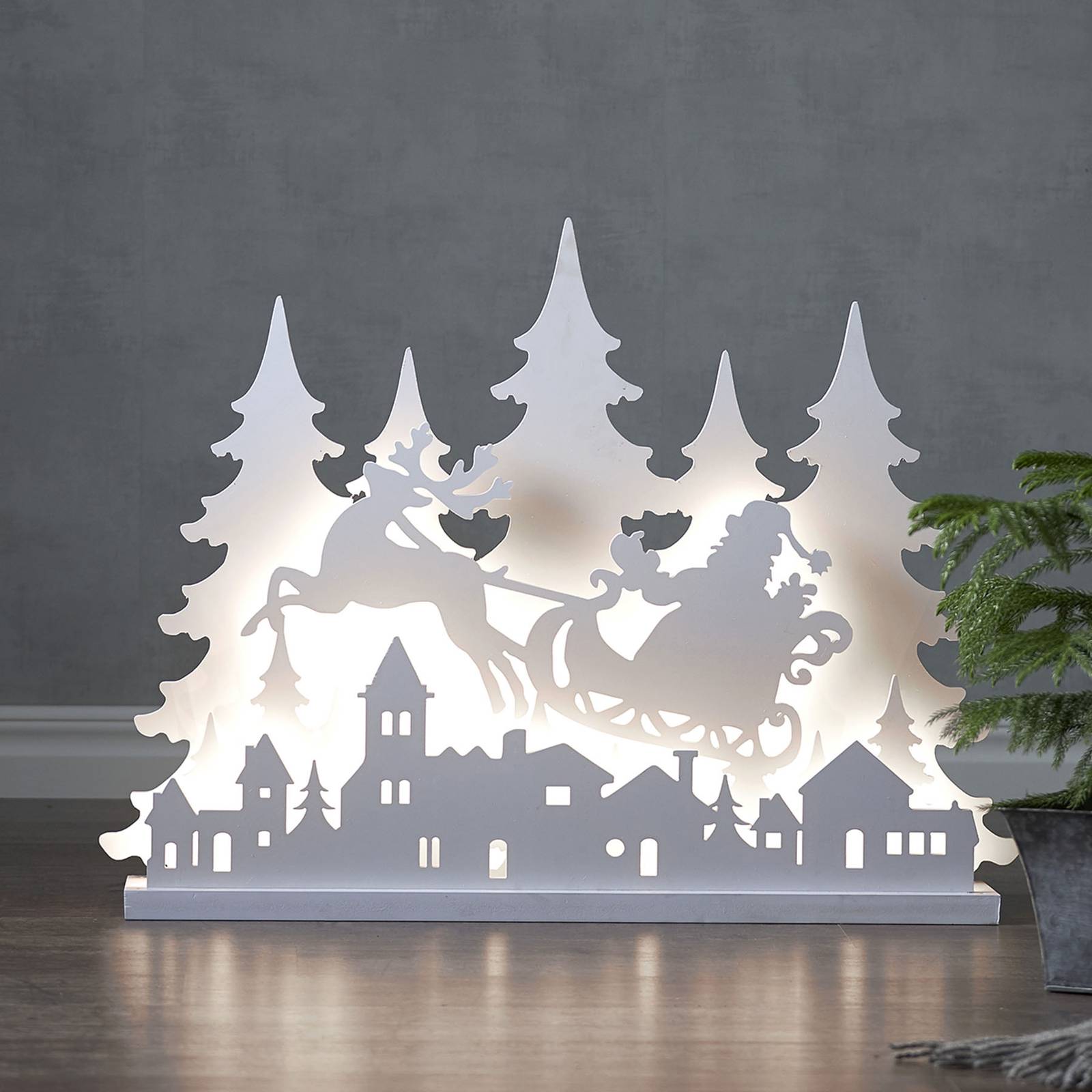 Grandy Weihnachtsmann -LED-koristevalo, 80 cm