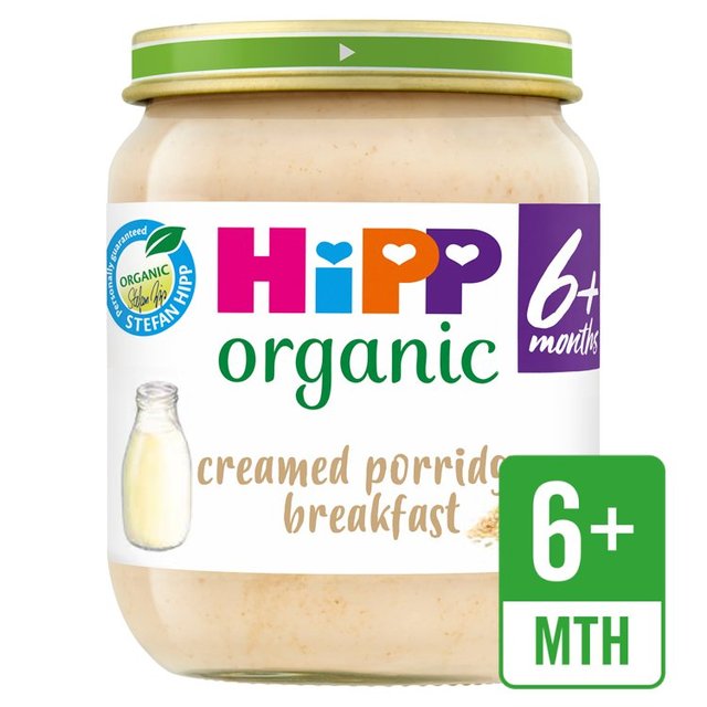 HiPP Organic Creamed Porridge Breakfast Jar, 6 mths+