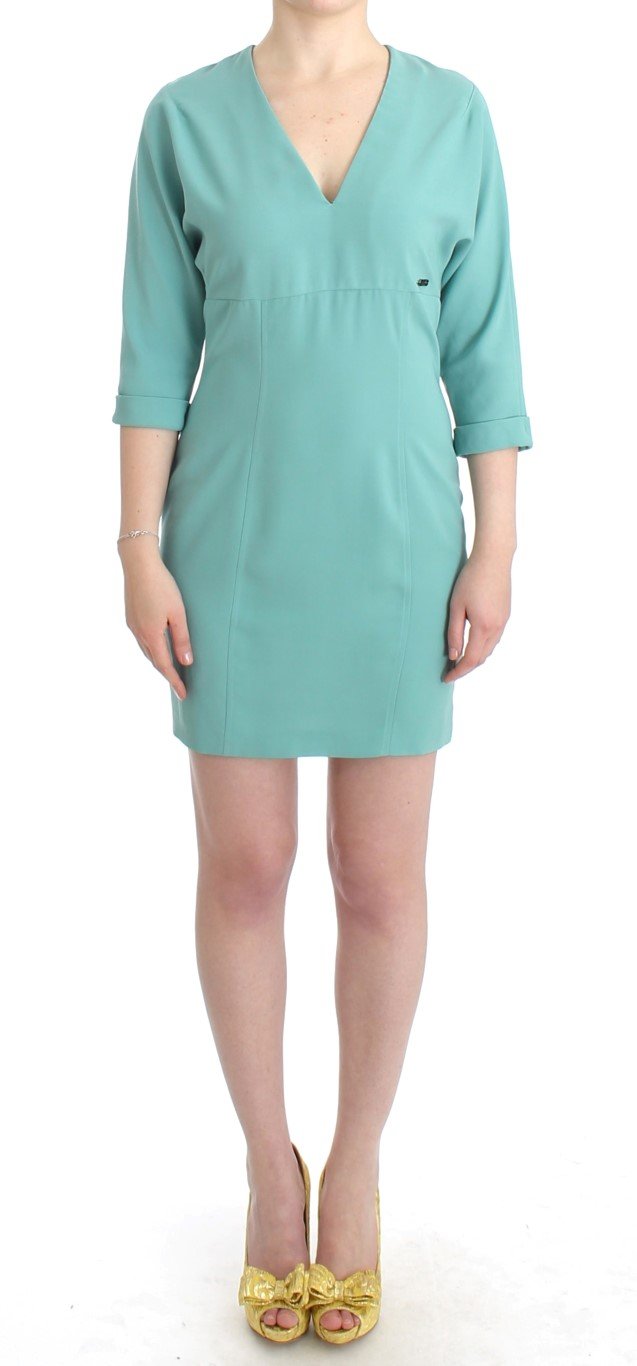 Costume National Women's 3/4 sleeved sheath Dress Green SIG11650 - IT44|L
