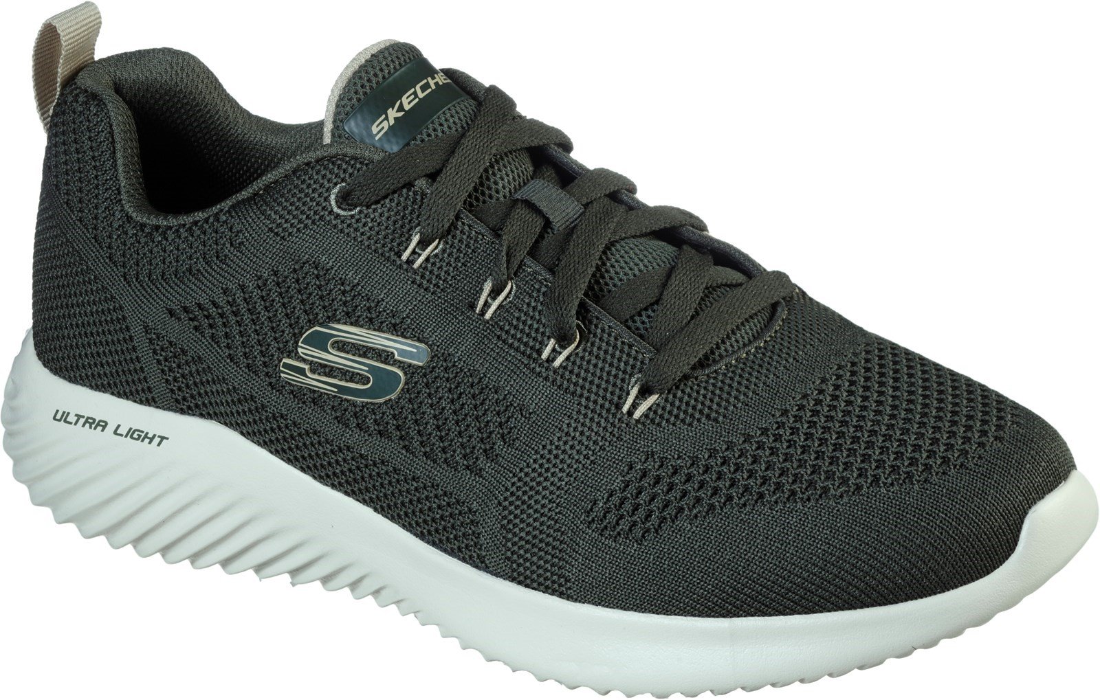Skechers Men's Bounder Rinstet Lace Up Trainer Various Colours 31082 - Olive/Khaki 6