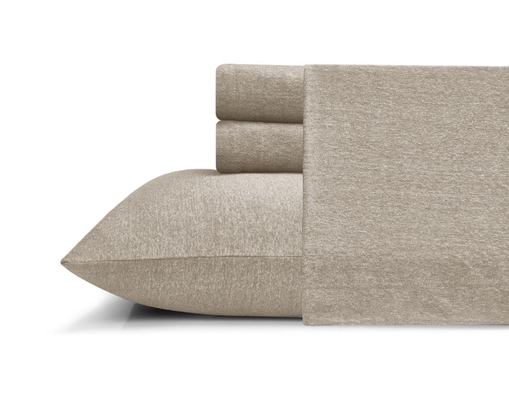 MHF Home 2-Pack Taupe Standard Cotton Blend Pillow Case in Brown | M484490