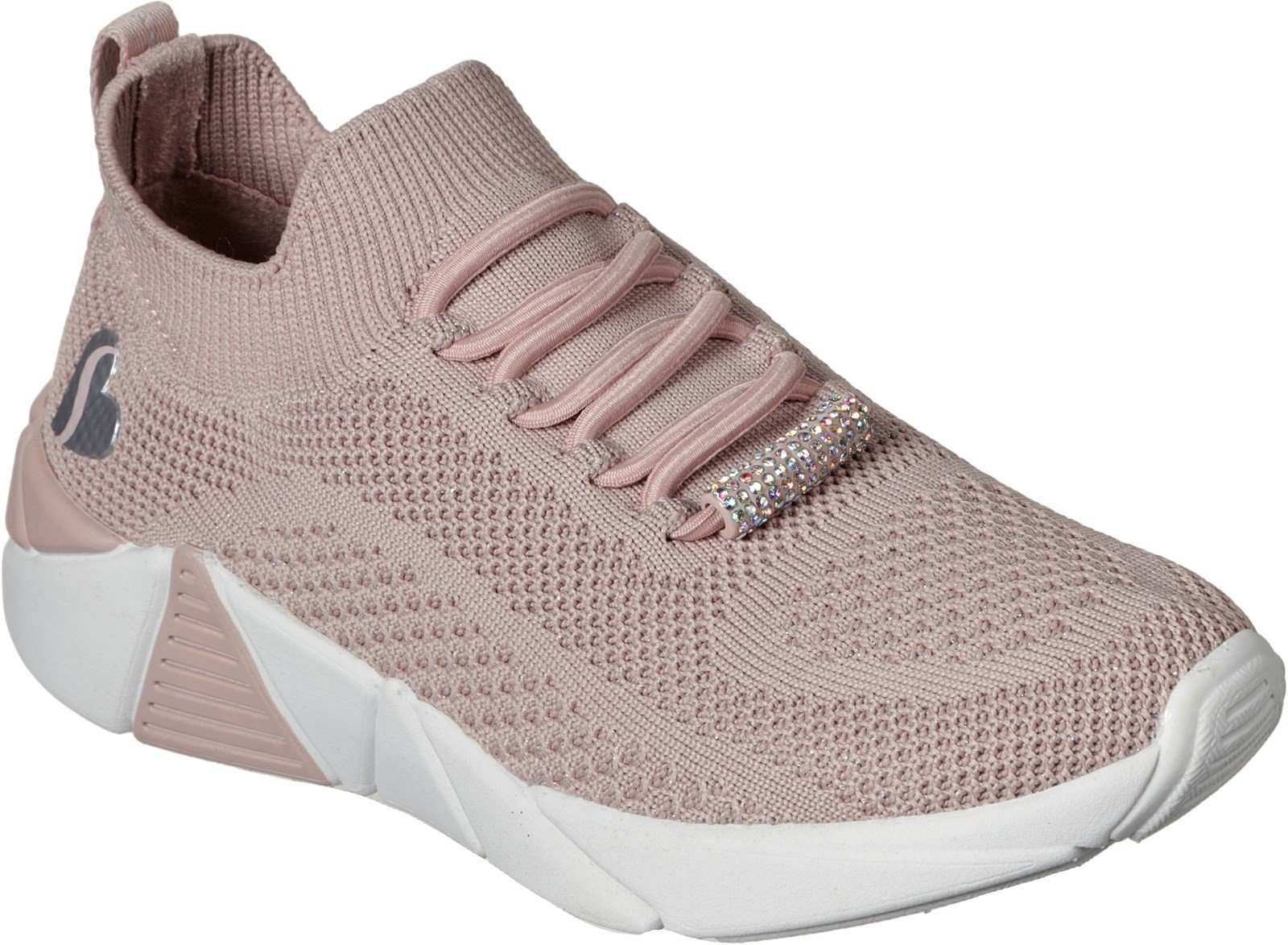 Skechers Kid's A Line Diamond Glider Sports Trainer Multicolor 32098 - Pink Sparkle Knit Mesh/Trim 11.5
