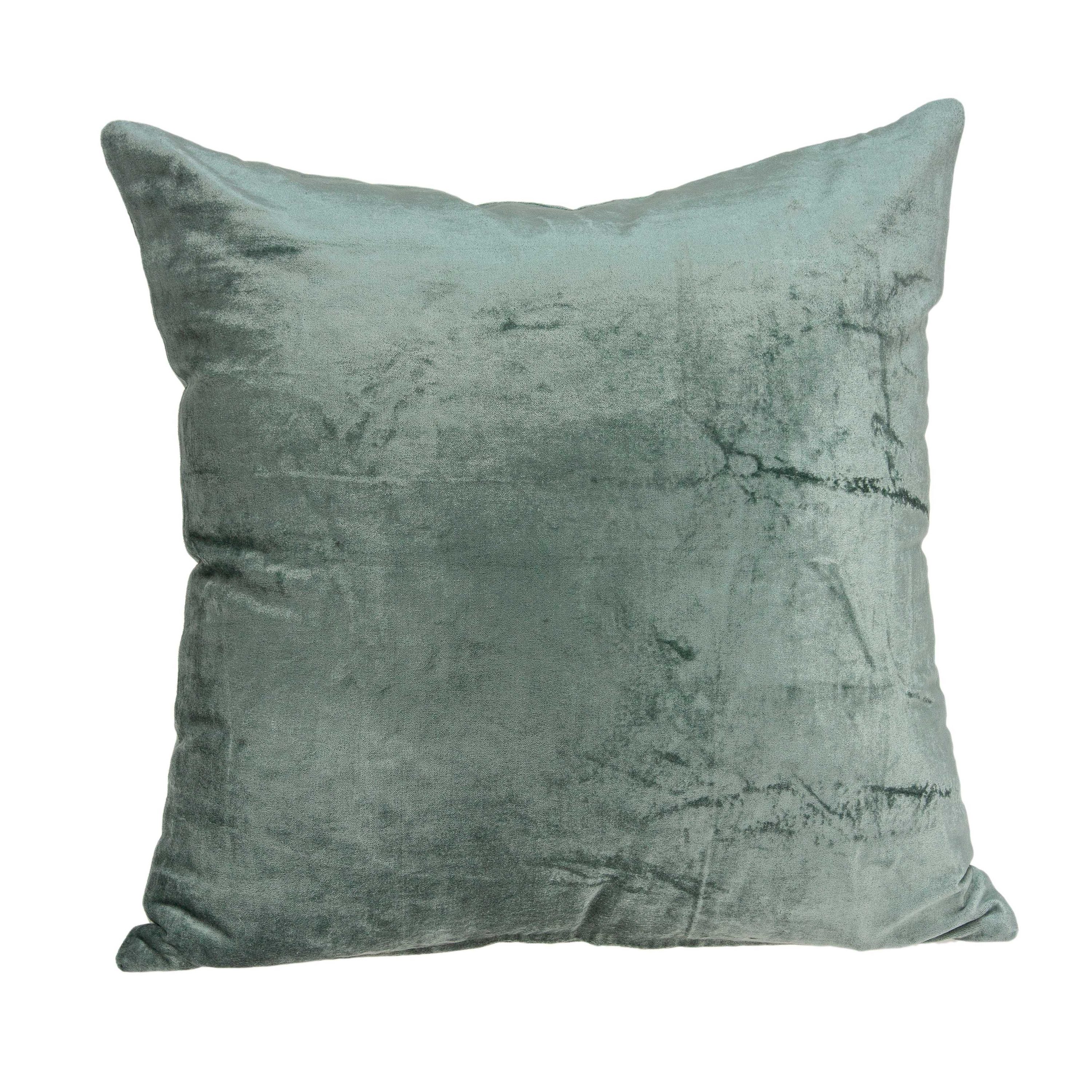 HomeRoots Jordan Sea Foam Standard Cotton Viscose Blend Pillow Case in Green | 334183