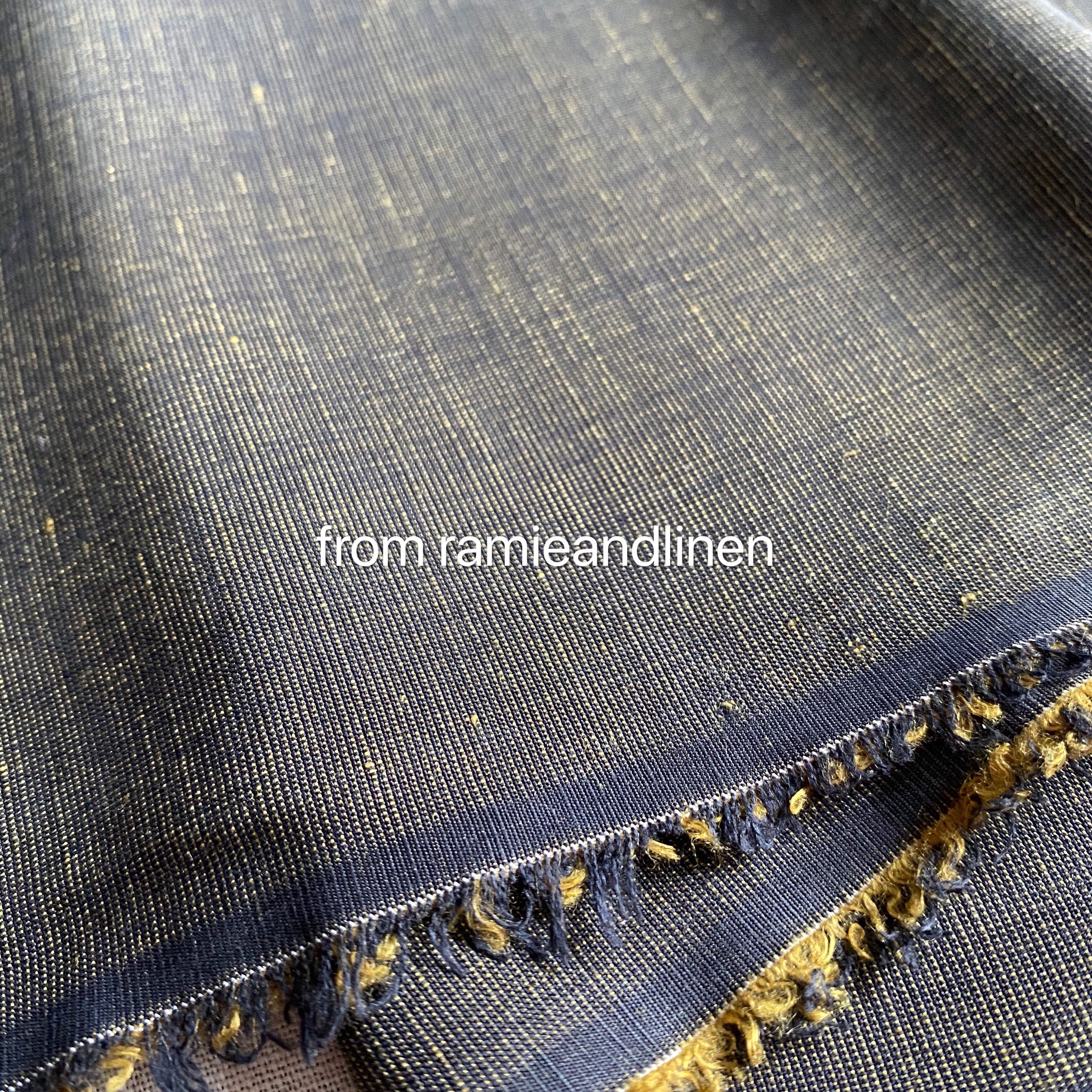 Silk Fabric, Yarn Dyed Linen Blend Half Yard By 43 Wide