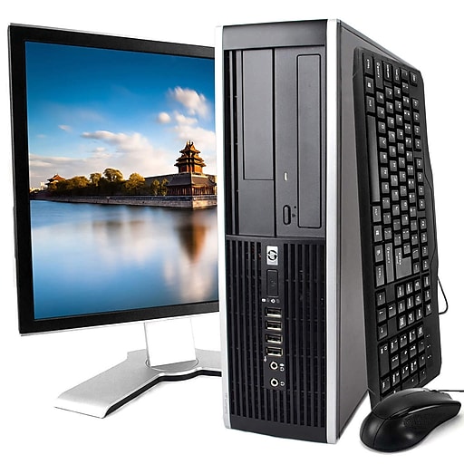 HP 8200 Refurbished Desktop Computer with 22" Monitor, Intel Core i5, 16GB Memory, 240GB SSD, Windows 10 Pro