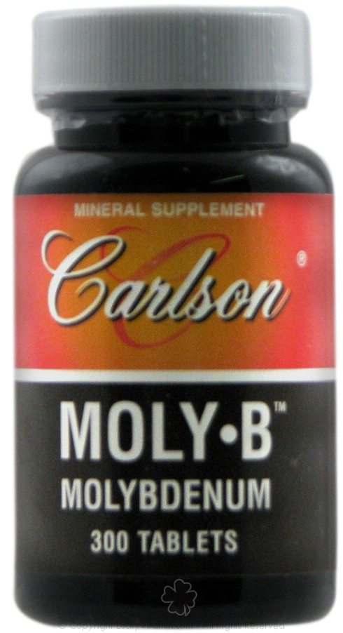 Carlson Labs - Moly-B Molybdenum 500 mcg. - 300 Tablets
