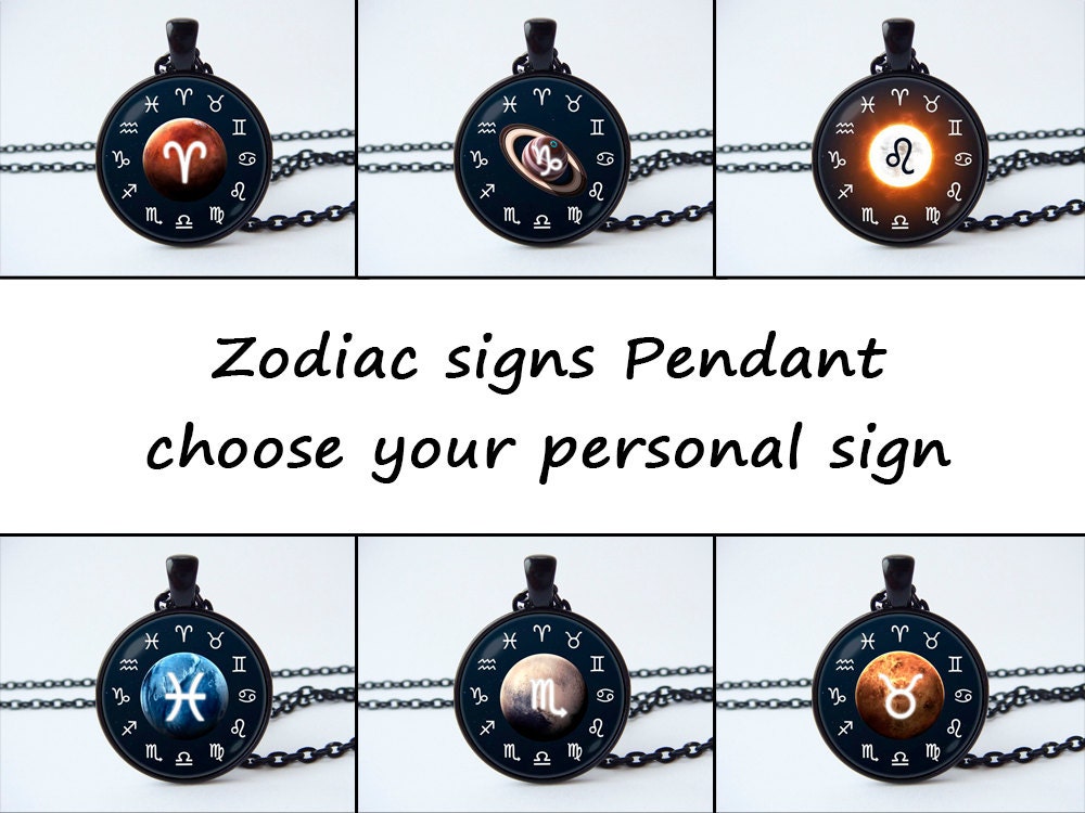 Constellation Zodiac Jewelry Necklace Custom Pendant Sign Birthday Personalized Astrology