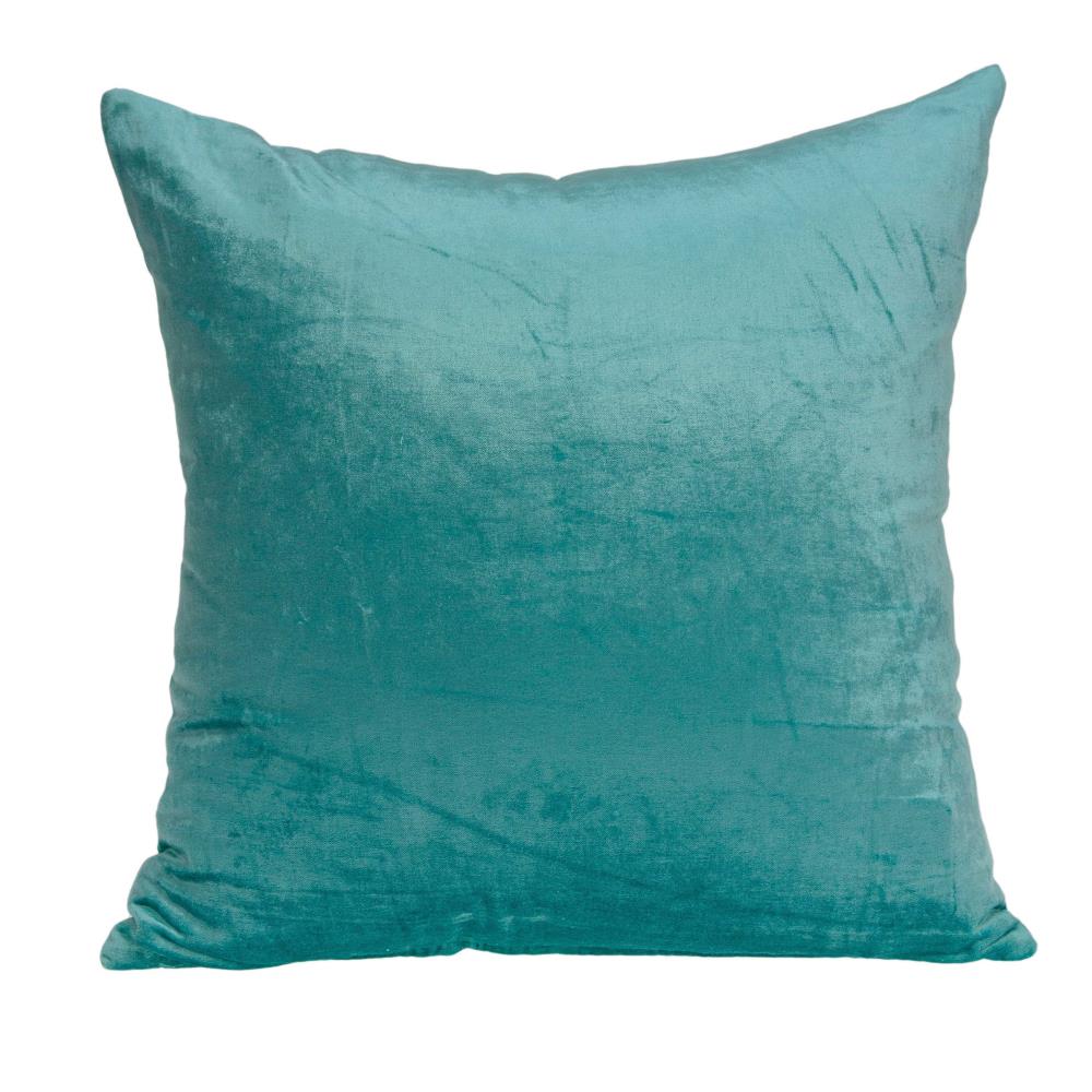 HomeRoots Jordan Aqua Standard Cotton Viscose Blend Pillow Case in Blue | 334240