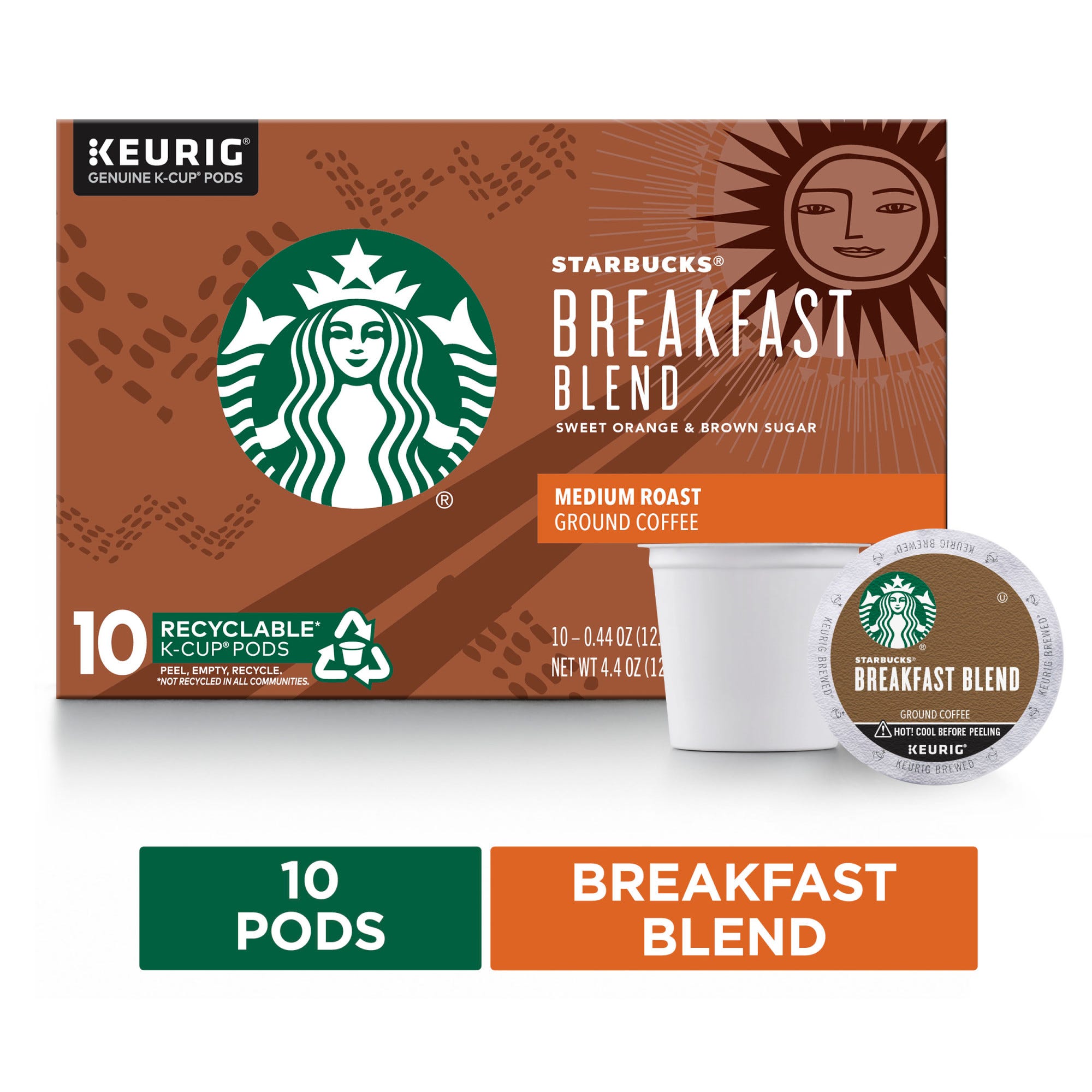Starbucks K-Cups, Breakfast Blend - 10 ct