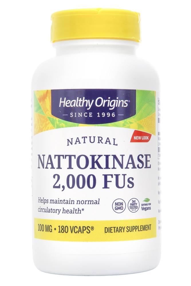 Healthy Origins - Natural Nattokinase 2000 FU's 100 mg. - 180 VCap(s)