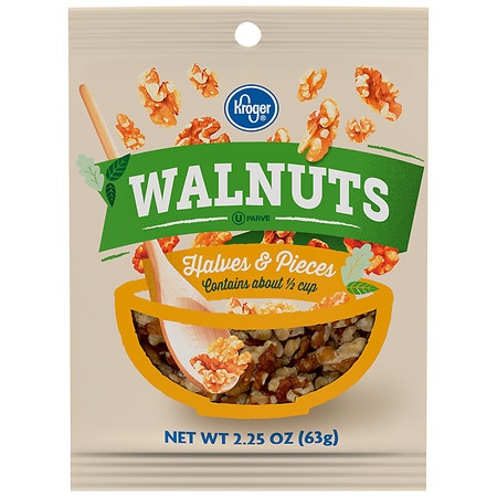 Kroger Walnut Halves & Pieces - 2.25 oz
