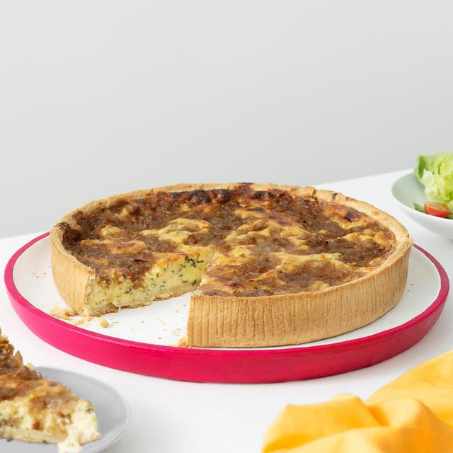 M&S Quiche with Caramelised Onion, Cheddar & Emmental Cheese
