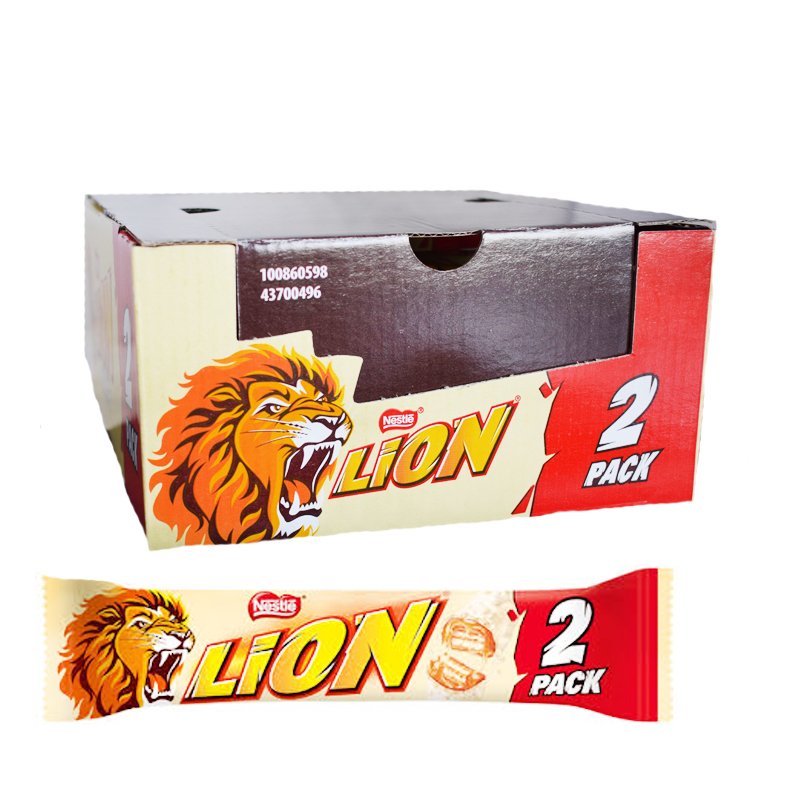 Hel låda Chokladbars "Lion white" 28 x 60 - 62% rabatt