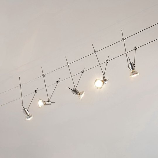 LED-vaijerijärjestelmä Marno, 5-lamppuinen