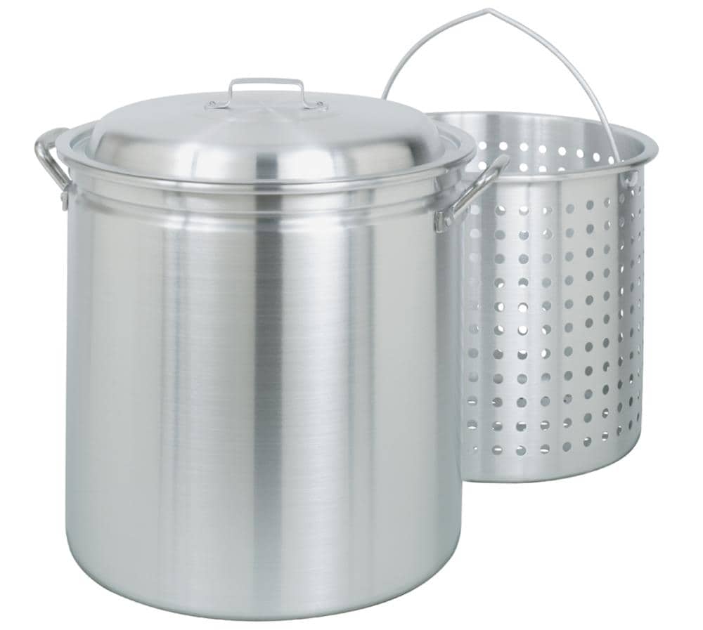 Bayou Classic 34-Quart Aluminum Stock Pot Basket(s) Included | 4034