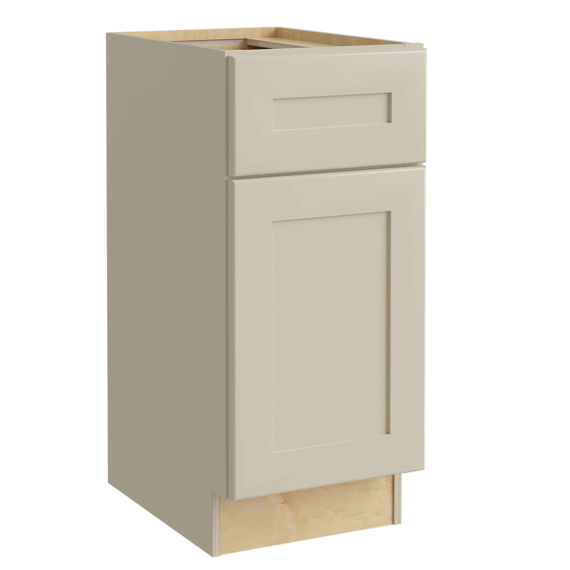 Luxxe Cabinetry 21-in W x 34.5-in H x 21-in D Norfolk Blended Cream Painted Door and Drawer Base Fully Assembled Semi-custom Cabinet in Off-White