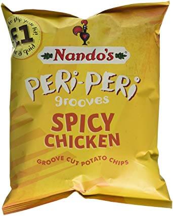Nandos Peri-Peri Grooves Spicy Chicken Groove Cut Potato Chips 90g