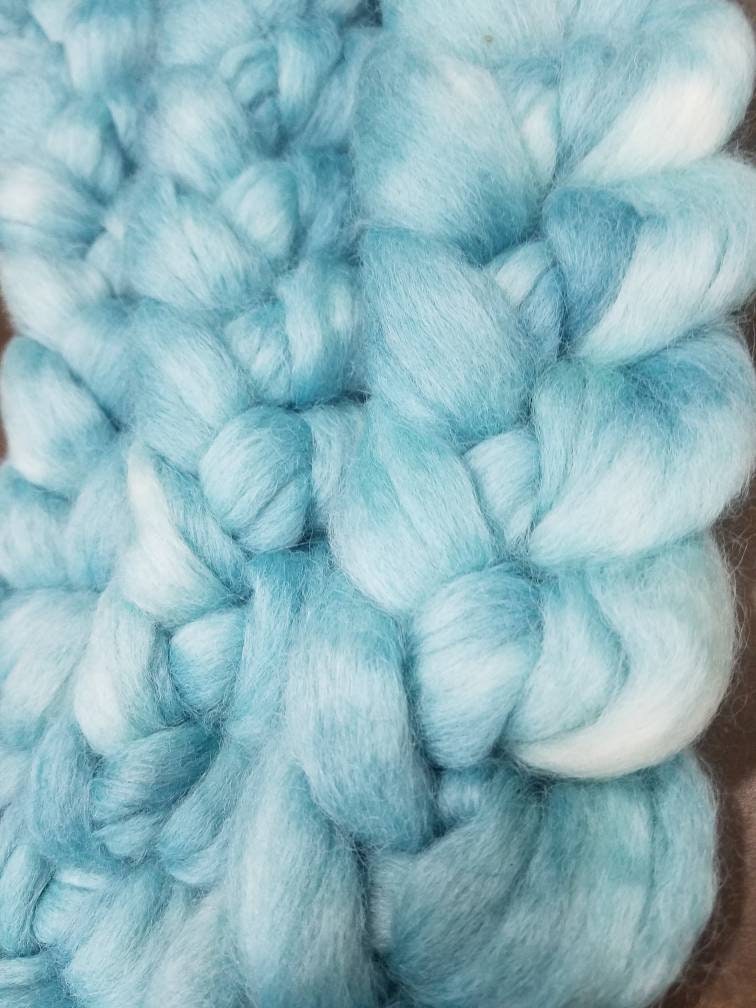 Hand Dyed Shepherdess Blend Wool Roving For Spinning Or Felting, Combed Top Roving, Hand