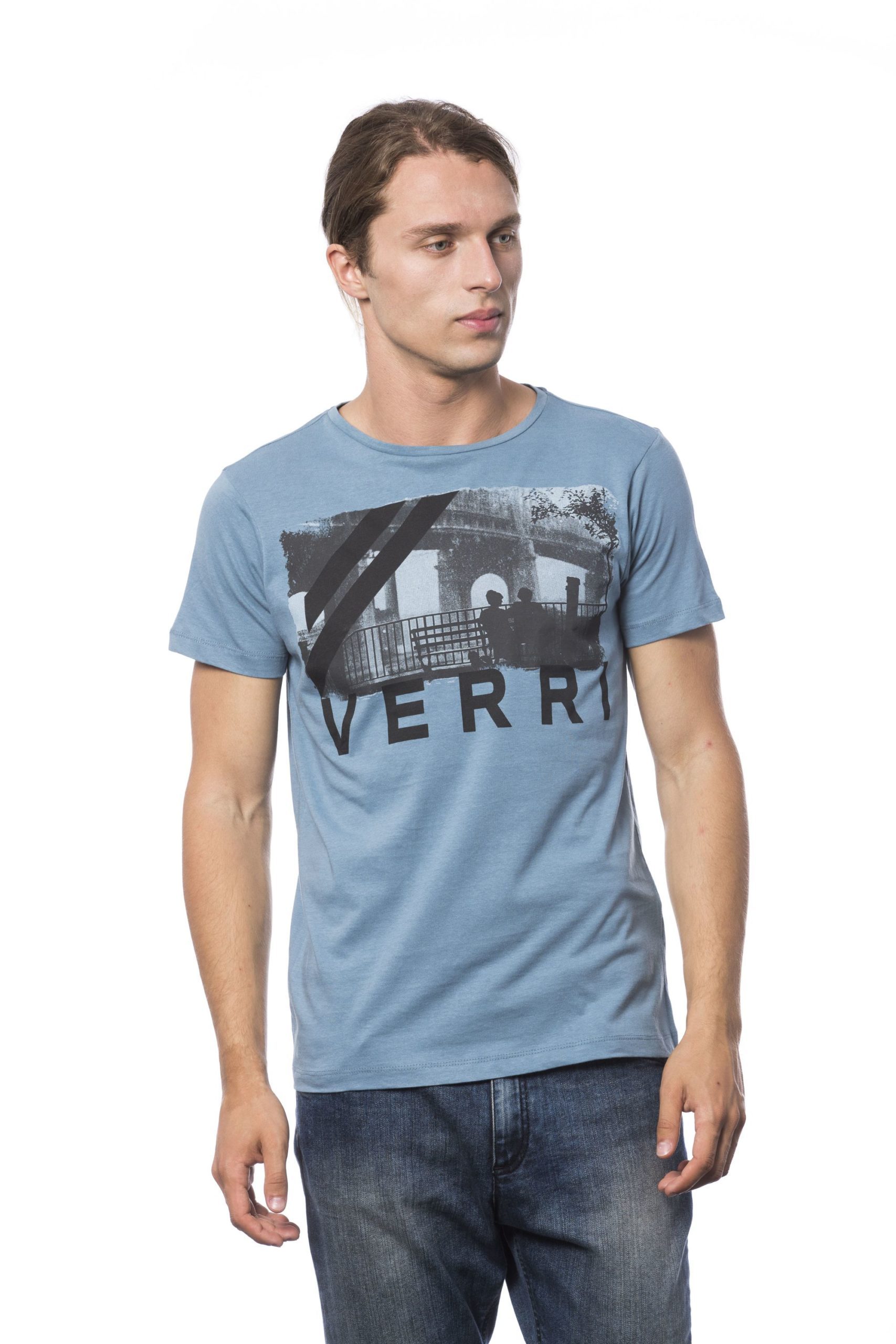 Verri Men's Denim T-Shirt Blue VE679760 - S