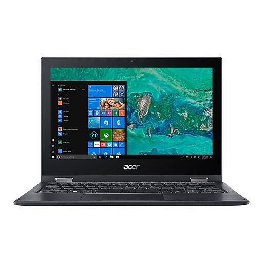 Acer Spin 1 SP111-33-P1XD 11.6" Refurbished Notebook, Intel Pentium N5000, 4GB Memory, 64GB eMMC, Windows 10 Home, Black