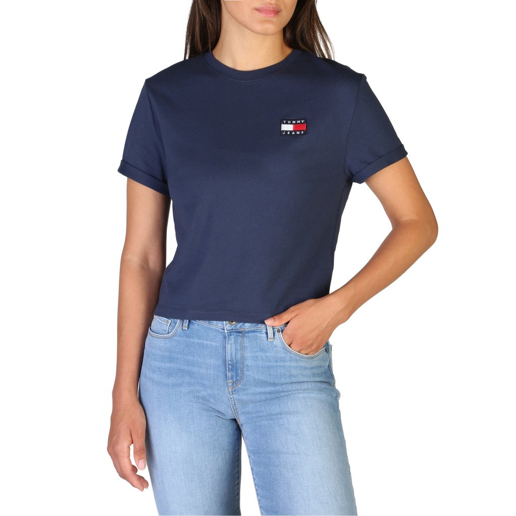 Tommy Hilfiger Women's T-Shirt Blue - blue XXS | Albertkahn.co.uk