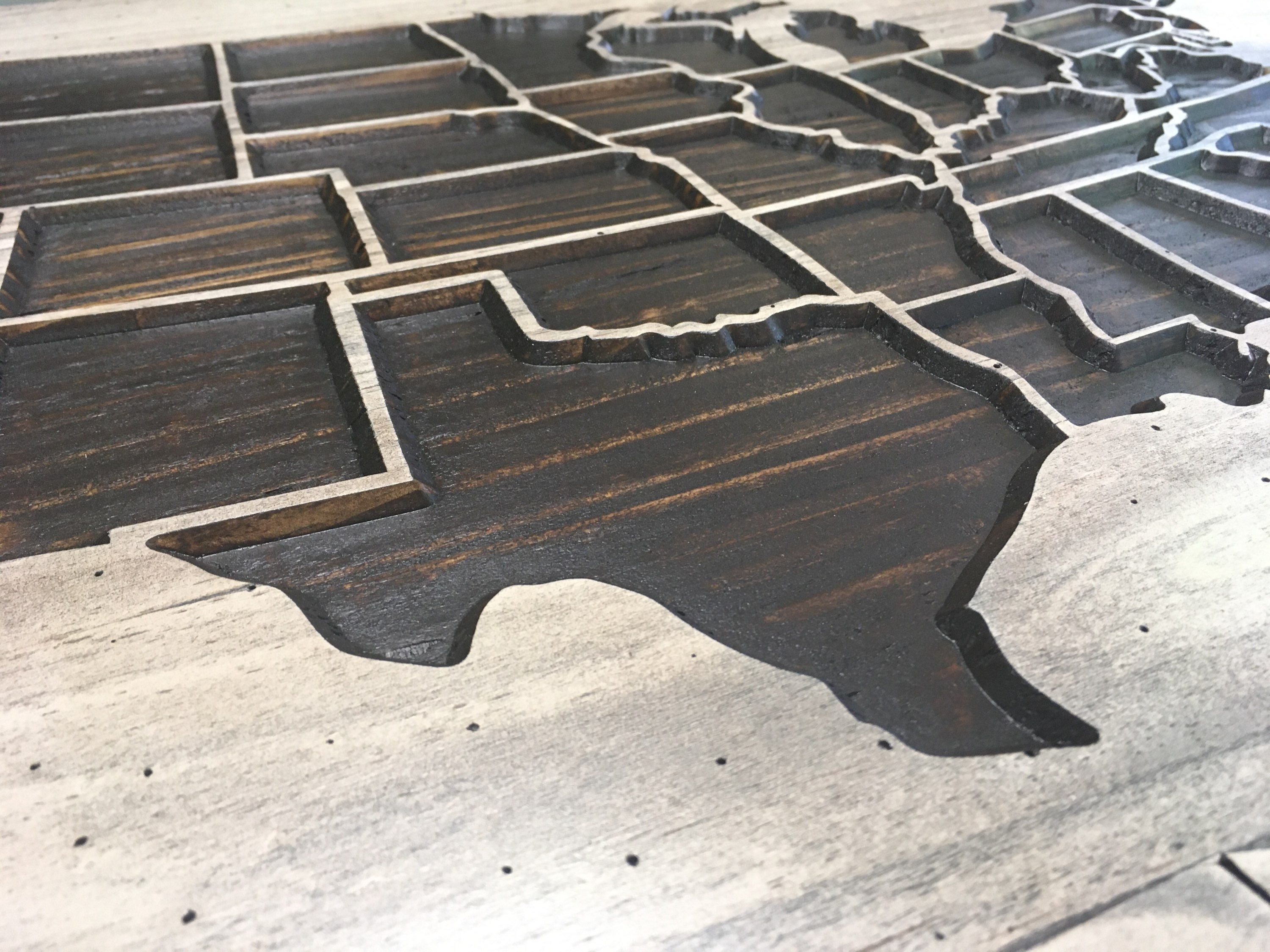 Wood Carved Map Of The United States, Adventure Awaits, Wanderlust, Push Pin Travel Idea For Home Or Office, Unique Bridal Shower Gift