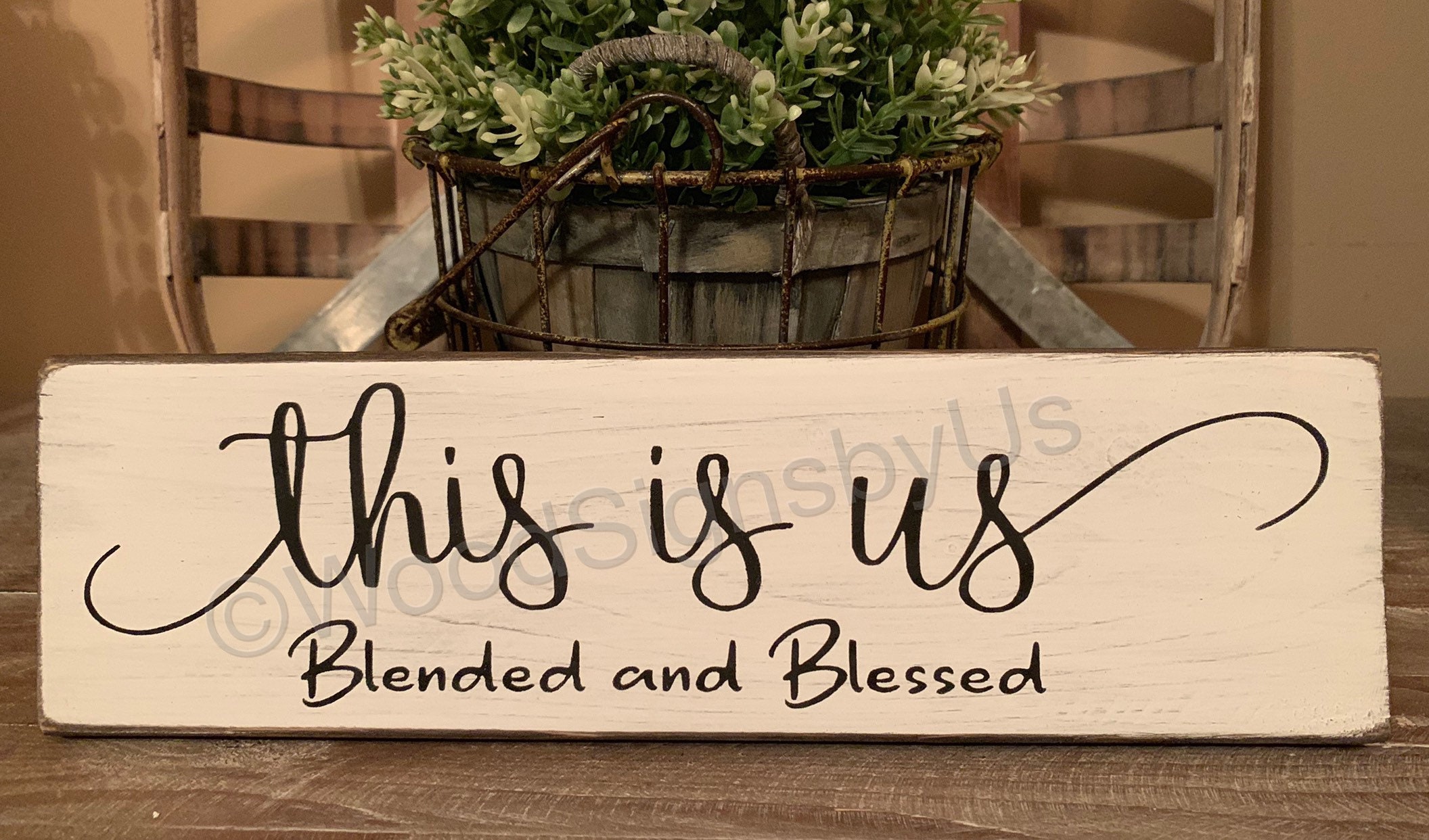 Choose Sizethis Is Us Blended & Blessed Farmhouse Home Decorfamilywood Signgift