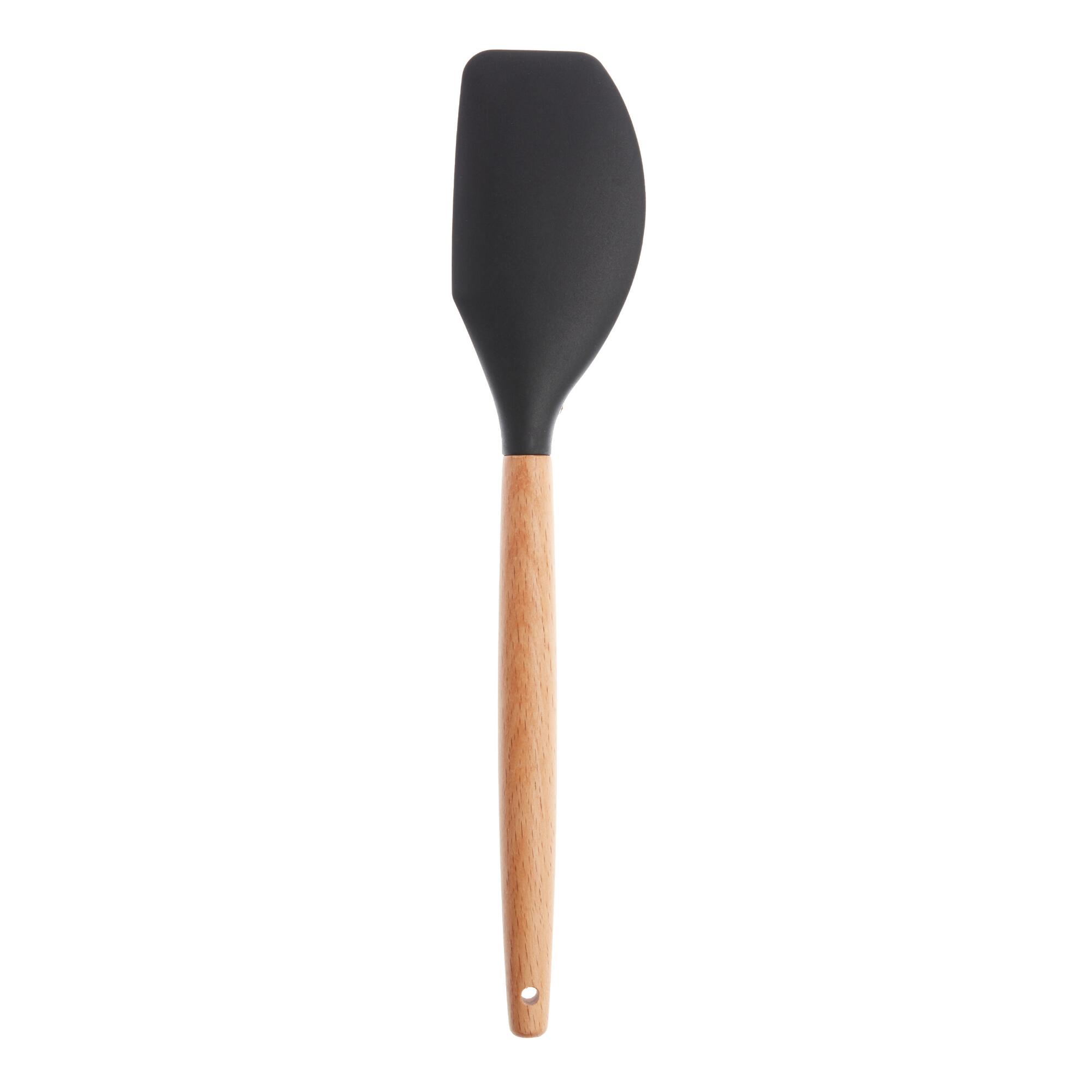 Black Silicone Spatula With Wood Handle by World Market