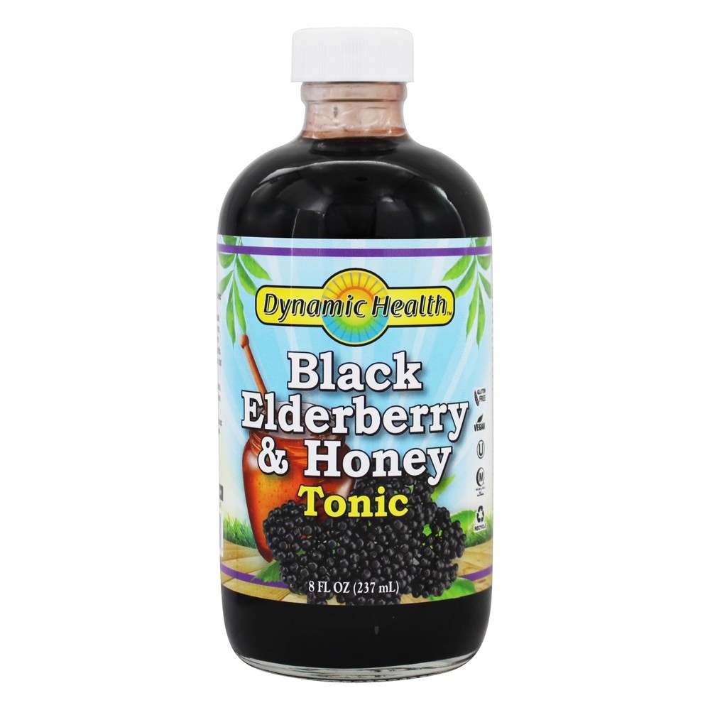 Dynamic Health - Black Elderberry & Honey Liquid Tonic - 8 fl. oz.