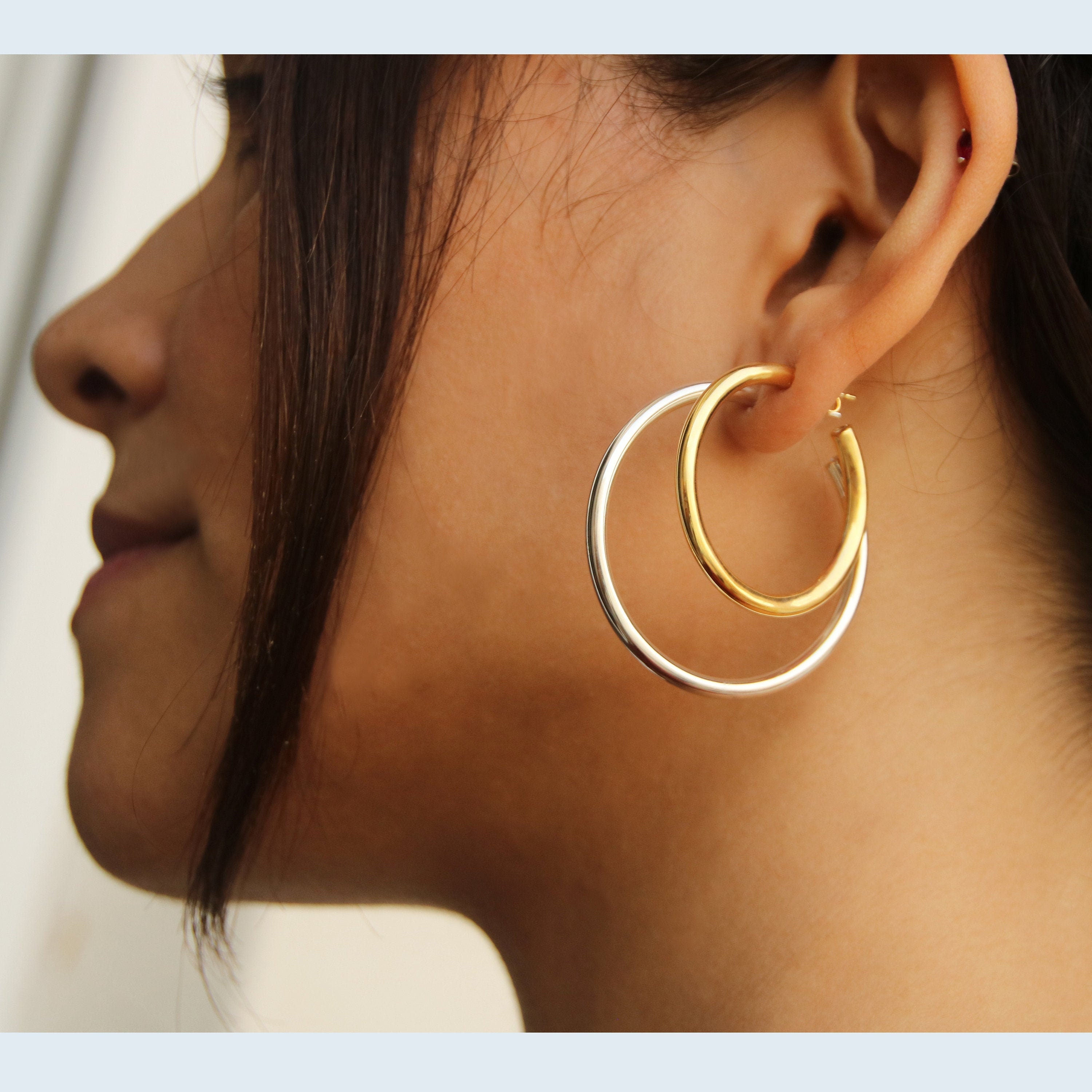 Simple Thin Hoops, Minimalist Jewelry, Minimal Delicate Dainty Hoop Earrings