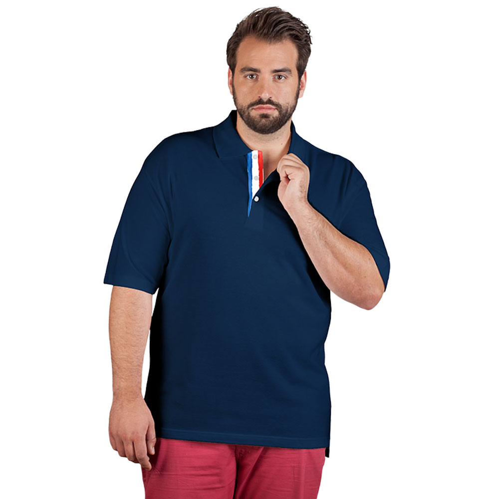 Fanshirt Frankreich Superior Poloshirt Plus Size Herren, Marineblau, XXXL
