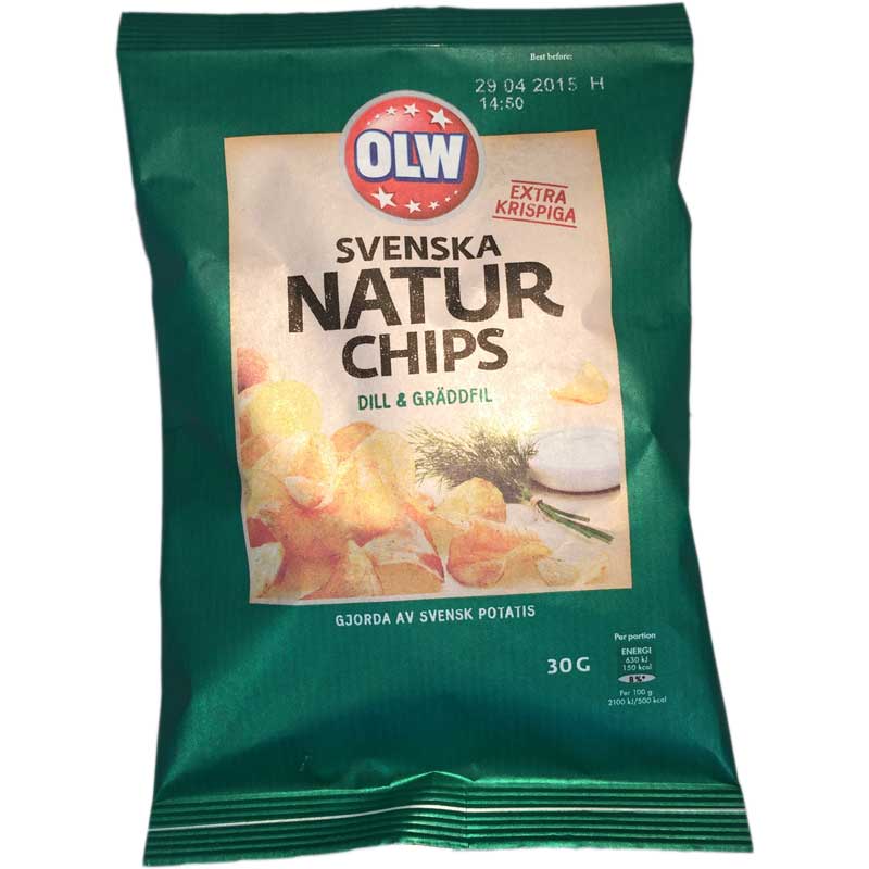 Natur Chips Dill & Gräddfil - 55% rabatt