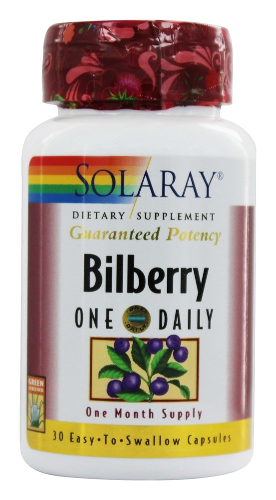 Solaray - Guaranteed Potency Bilberry Extract One Daily - 30 Capsules