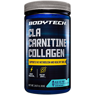 CLA Carnitine Collagen - Supports Fat Metabolism & Healthy Skin - Blue Ice Pop (14.67 oz. / 30 Servings)