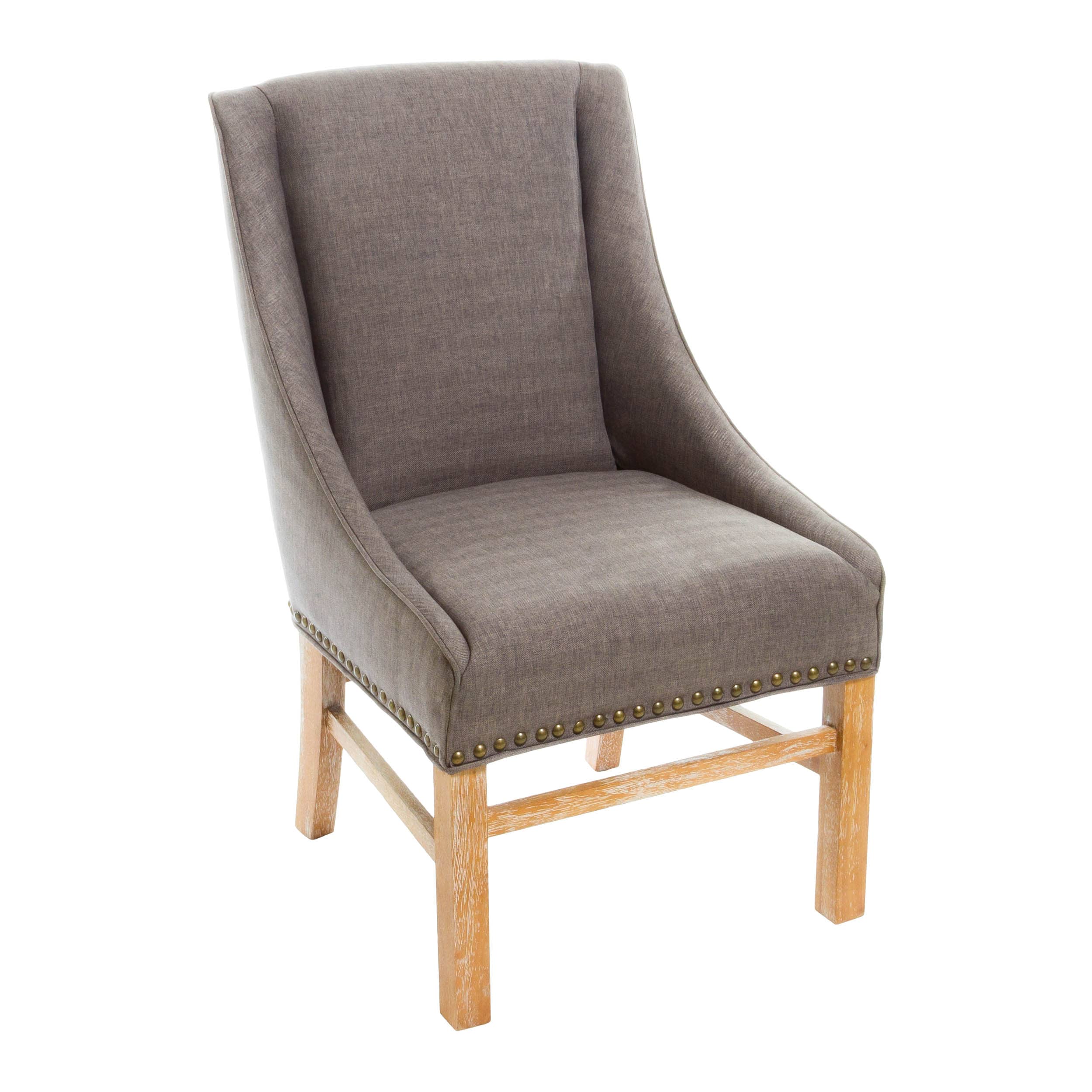 Best Selling Home Decor James Contemporary/Modern Polyester Blend Upholstered Side Chair (Wood Frame) in Gray | 295008
