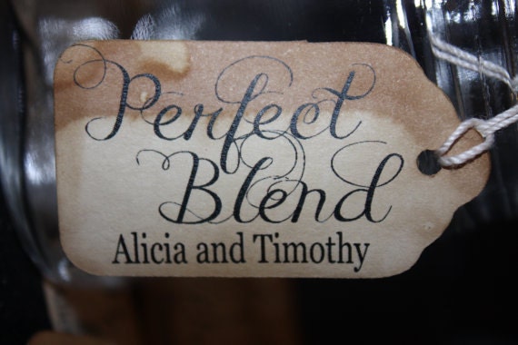 Choose Your Amount Perfect Blend Small Personalized Favor 2 Tag