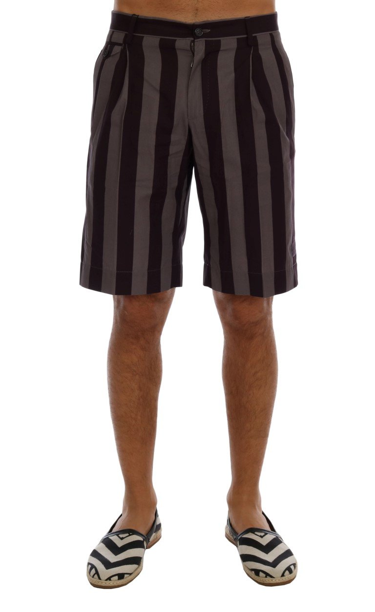 Dolce & Gabbana Men's Striped Cotton Shorts Multicolor PAN60758 - IT44 | XS
