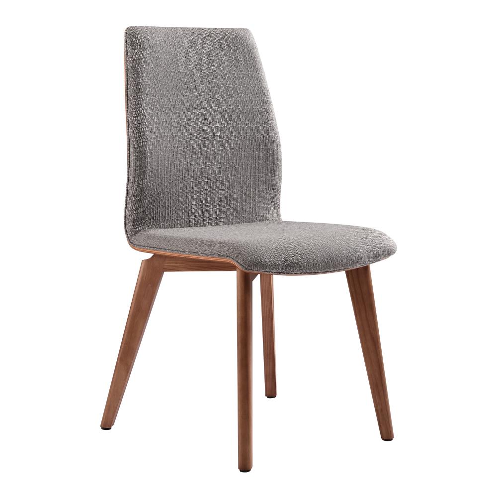 Armen Living Archie Contemporary/Modern Polyester/Polyester Blend Upholstered Dining Side Chair (Wood Frame) in Gray | LCACSIGR