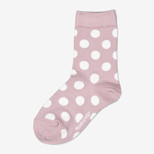 Merinoull sokker med prikker lyselilla
