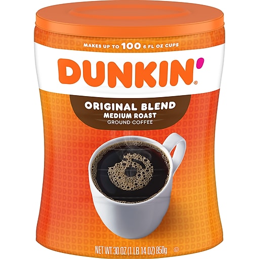 Dunkin' Original Blend Ground Coffee, Medium Roast, 30 oz. Canister (8133401102)