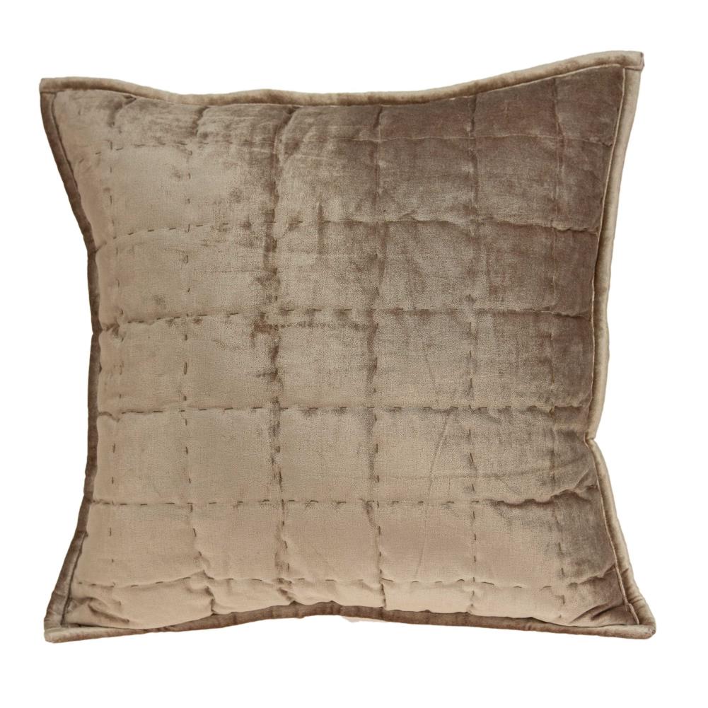 HomeRoots Jordan Taupe Standard Cotton Viscose Blend Pillow Case in Brown | 334094