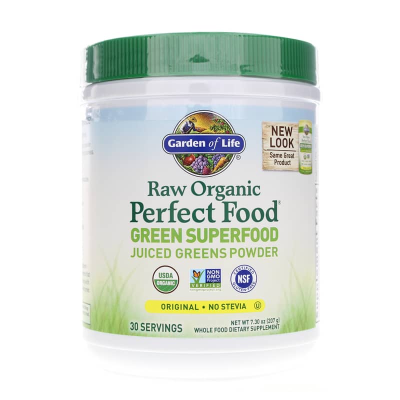 Garden of Life Raw Organic Perfect Food Green Powder Original 7.3 Oz 30 Servings