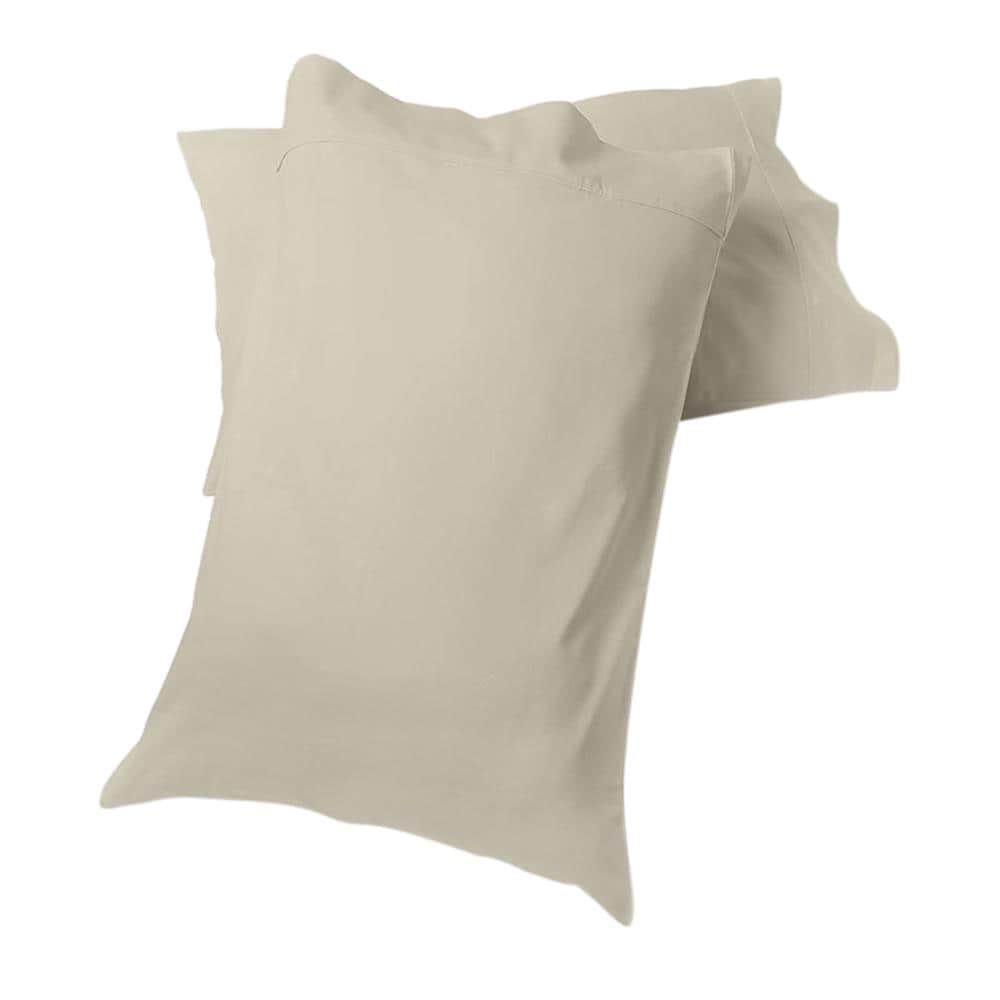 Fisher West New York 2-Pack fwny Ivory King Cotton Polyester Blend Pillow Case in Brown | 810018901592