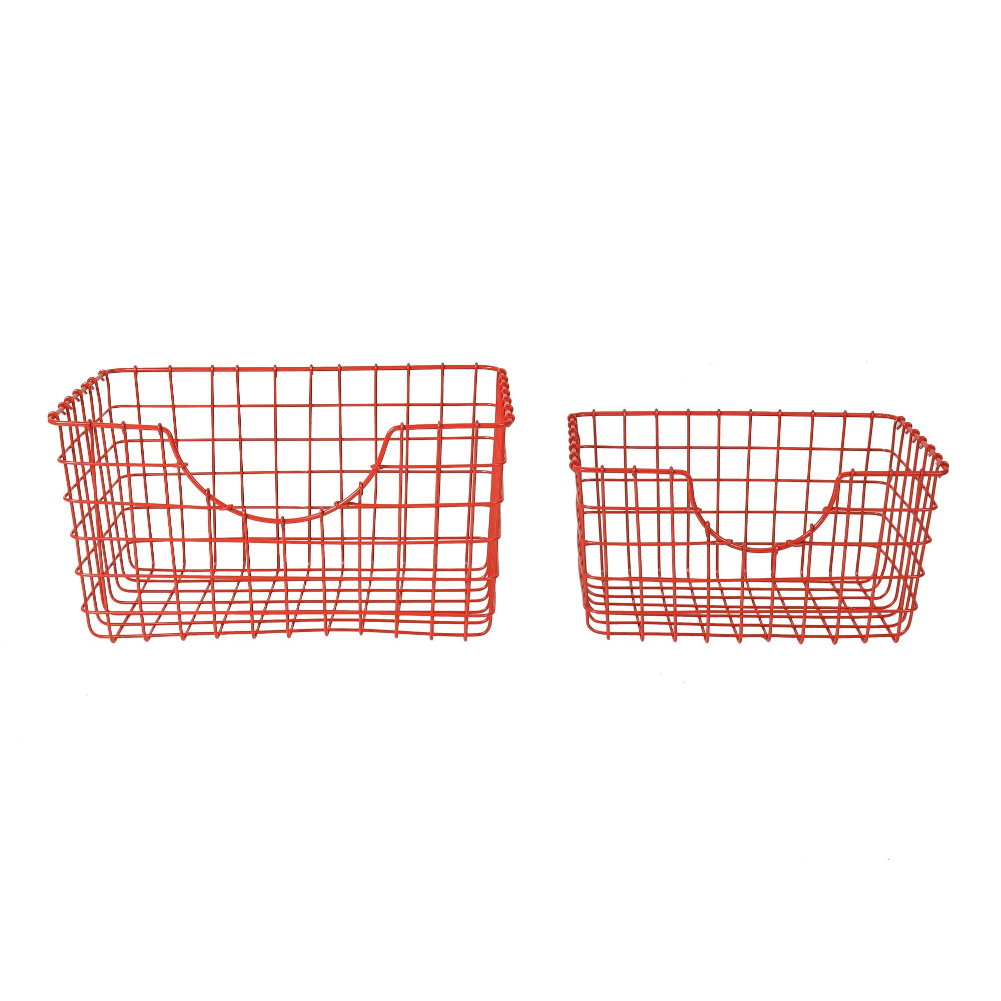 Orange Wire Wilson Storage Basket - Metal - Small by World Market